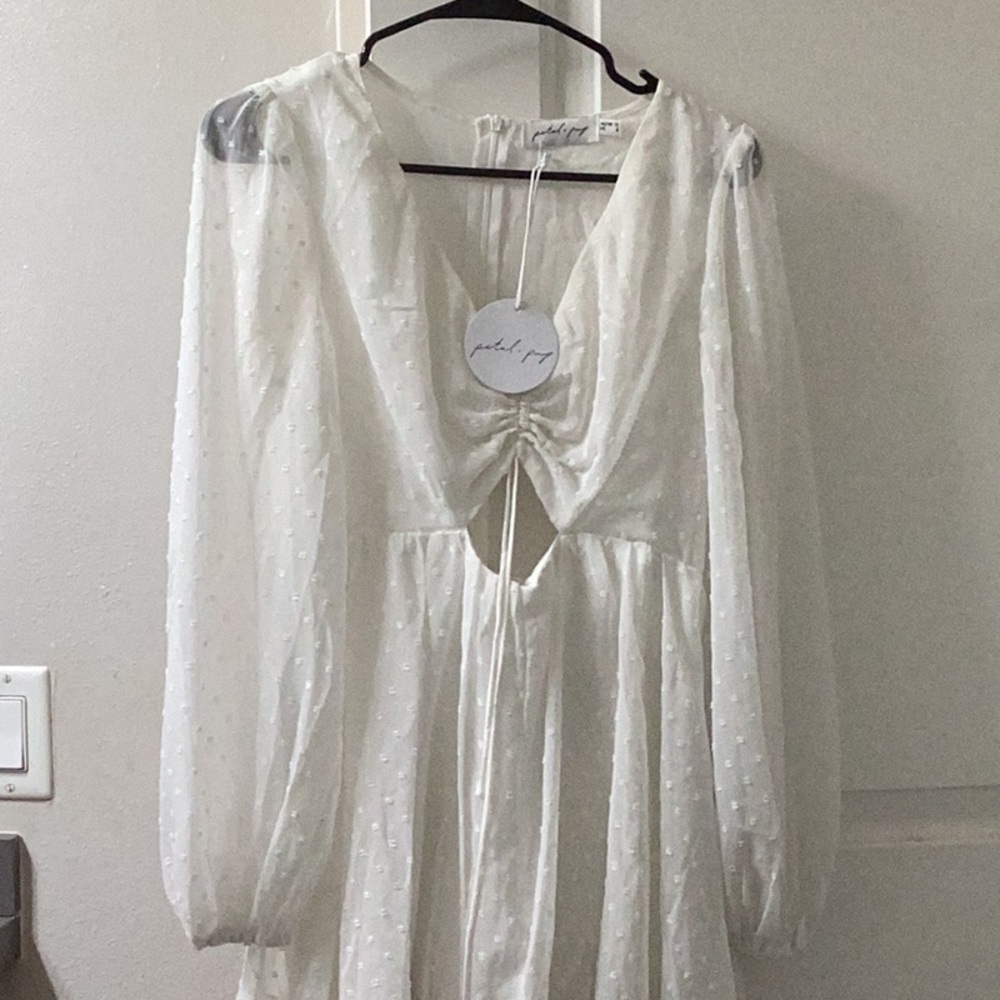 Petal & Pup Ivory Textured Dress - Picture 6 of 10